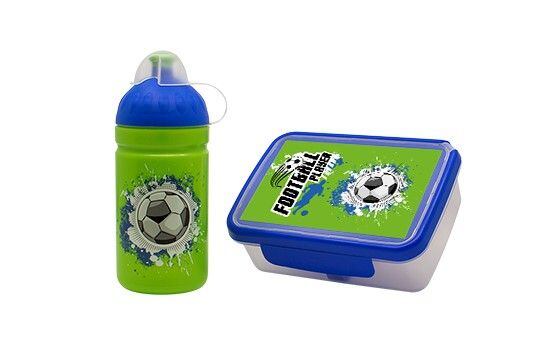 ZDRAVÁ LAHEV® SET ZDRAVÁ LAHEV A ZDRAVÁ SVÁČA svačinový box a lahev 0,5l Fotbal