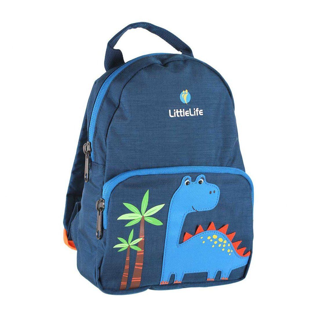 LittleLife Dětský batoh s bezpečnostním vodítkem Friendly Faces Toddler Backpack Dinosaur 2 l