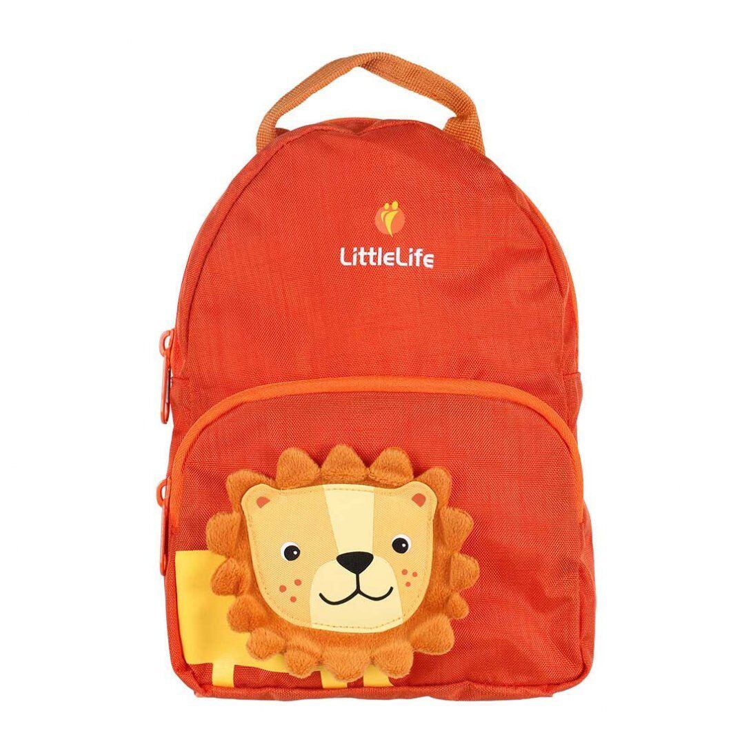 LittleLife Dětský batoh s bezpečnostním vodítkem Friendly Faces Toddler Backpack Lion 2 l