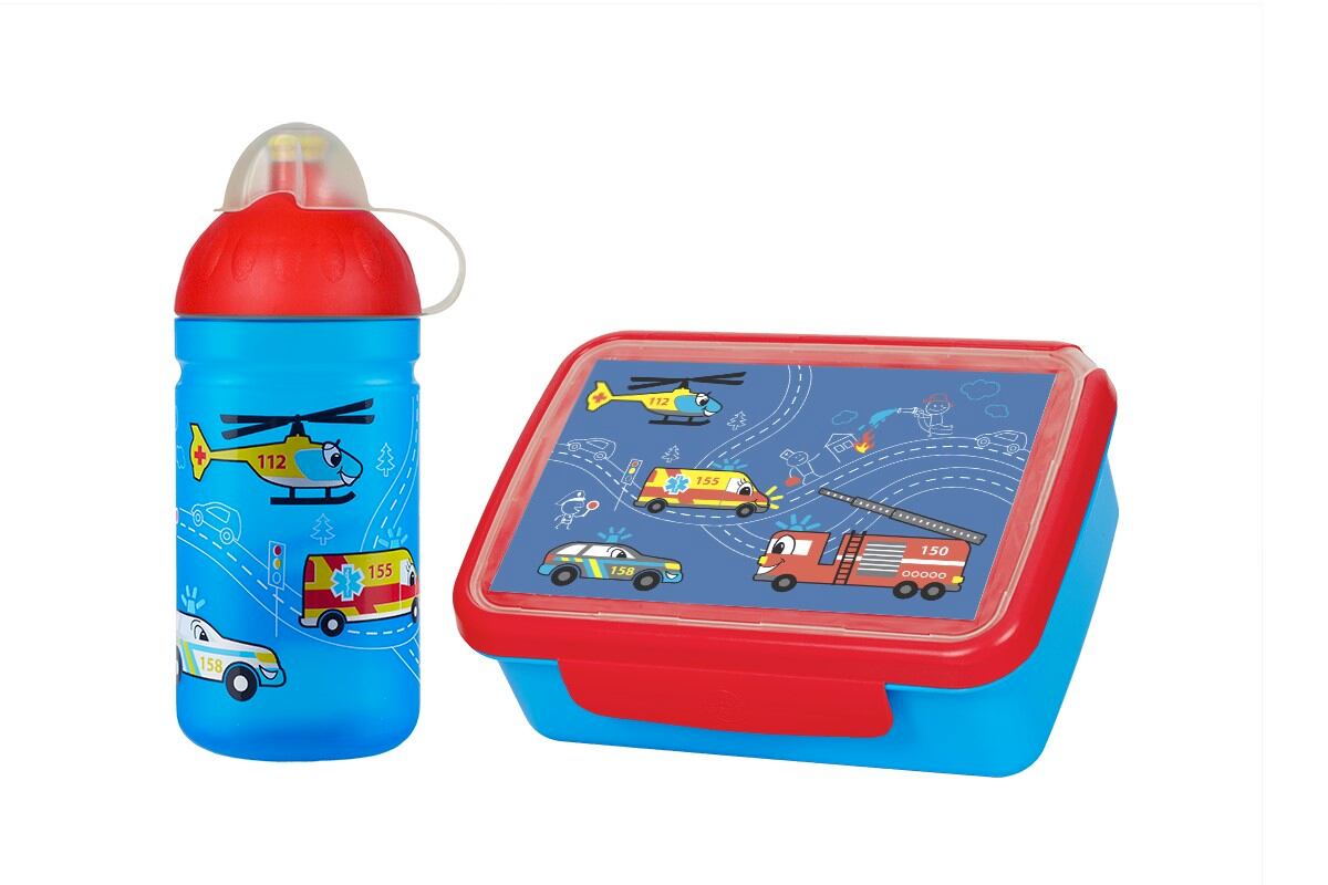 ZDRAVÁ LAHEV® SET ZDRAVÁ LAHEV A ZDRAVÁ SVÁČA svačinový box a lahev 0,5 Záchranáři