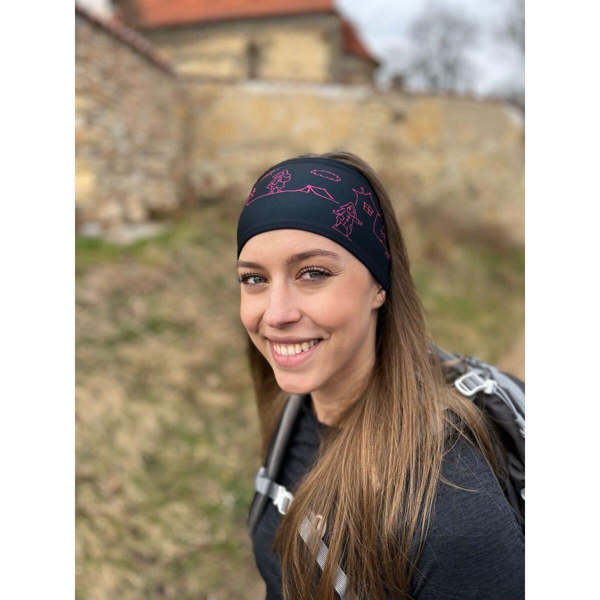 Promaledobrodruhy Funkční čelenka dvouvrstvá s fleecem - více barev barva black/