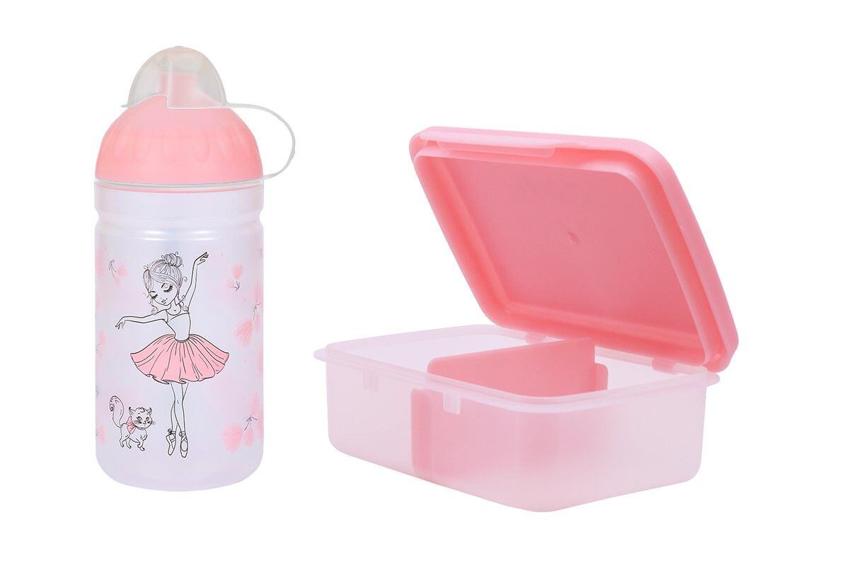 ZDRAVÁ LAHEV® SET ZDRAVÁ LAHEV A ZDRAVÁ SVÁČA svačinový box a lahev 0,5l Balerína