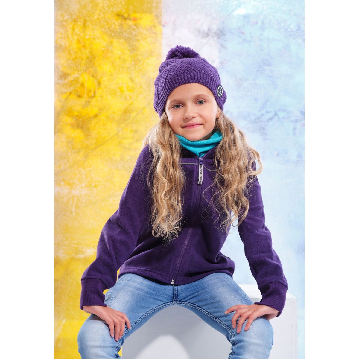 Huppa Dětská fleecová bunda Bennie gray