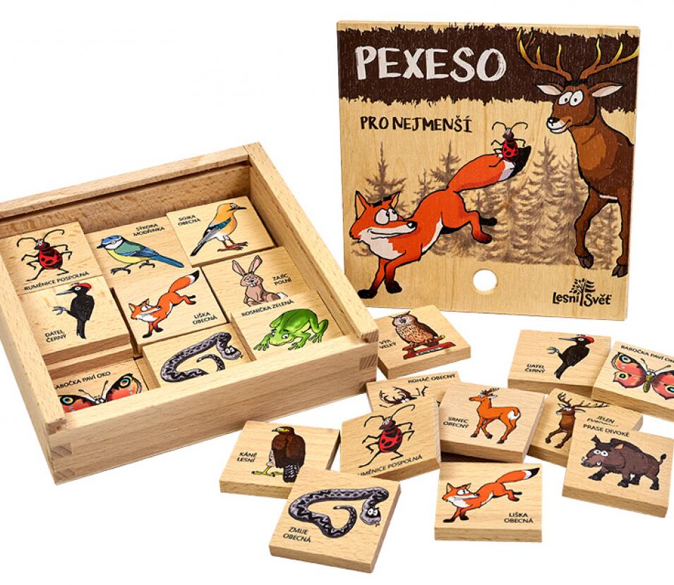 Lesní svět Dřevěné pexeso Klasické - varianty