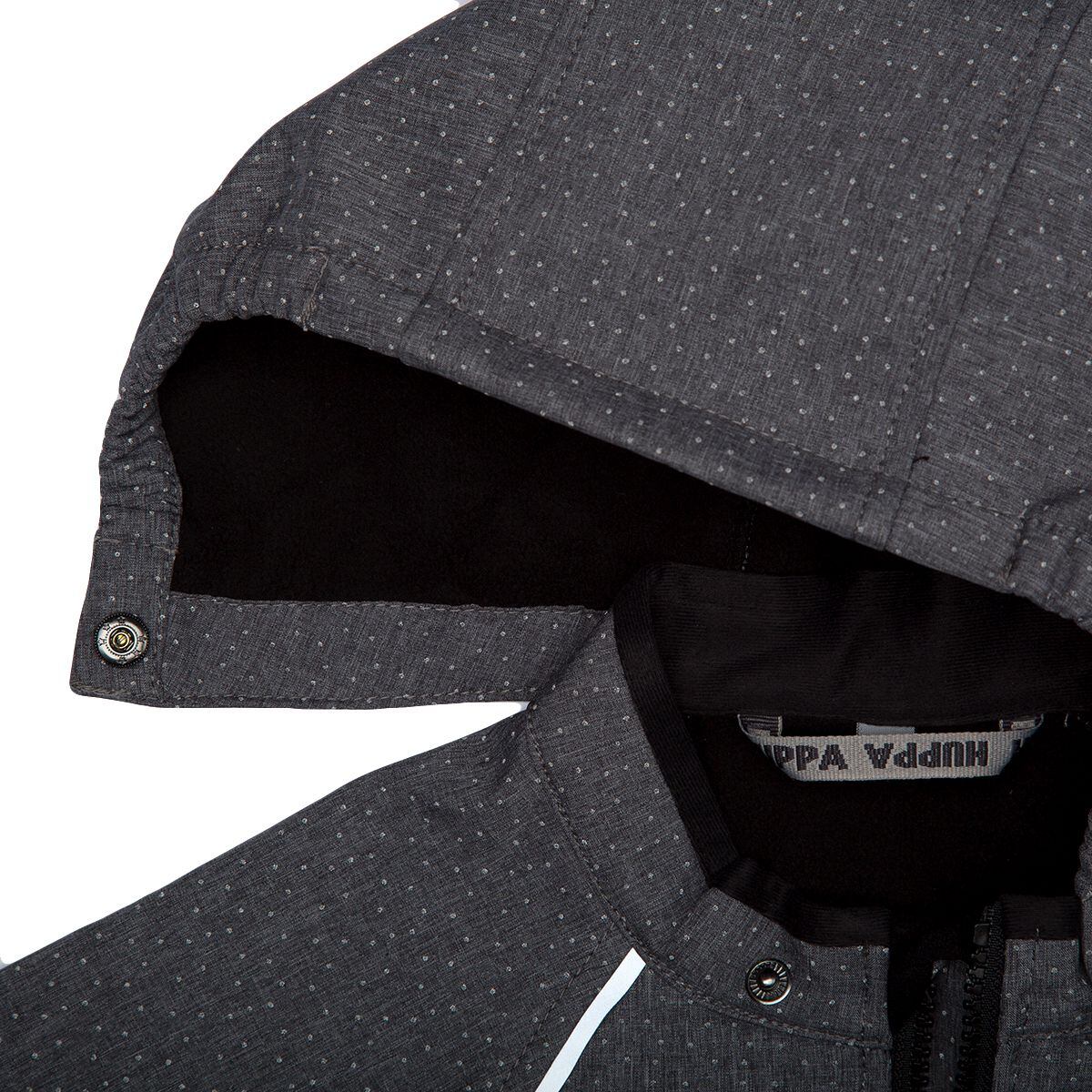 Huppa Dětská softshellová kombinéza Adal dark gray/black REFLEX