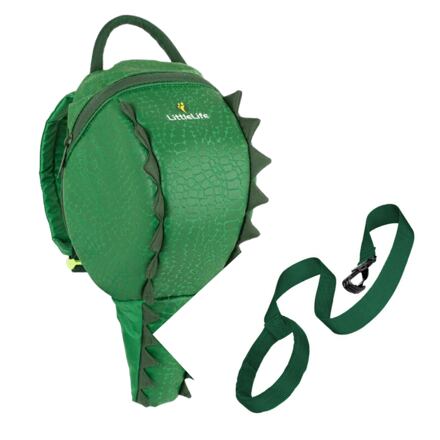 LittleLife Dětský batoh s bezpečnostním vodítkem Crocodile 2 l