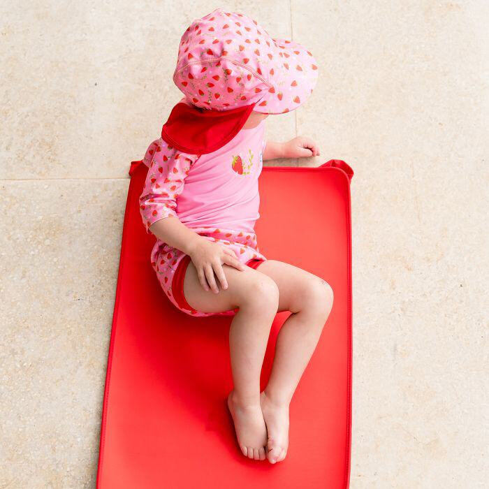 Splash About Dětské plavky/kostýmek Happy Nappy 3/4 rukáv Strawberry Field