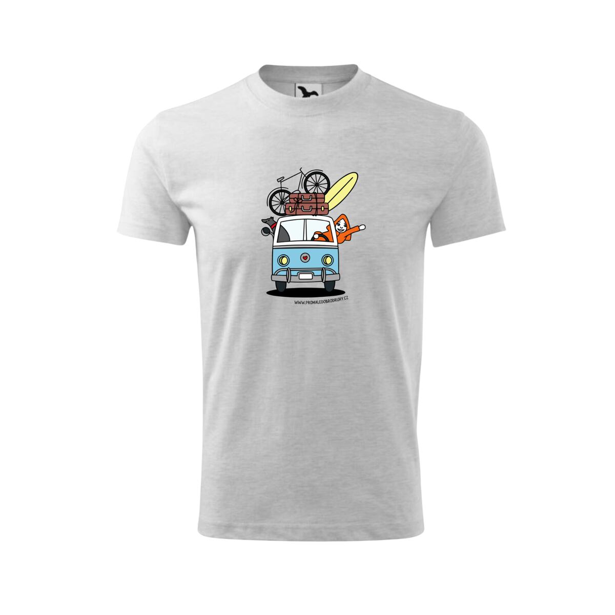 Promaledobrodruhy Dětské tričko krátký rukáv světle šedý melír