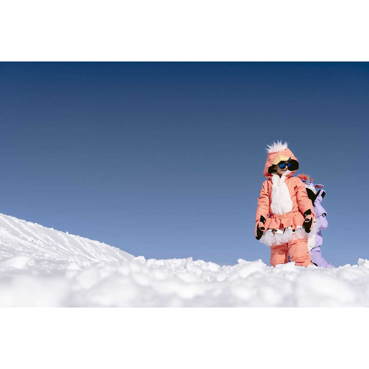 WeeDo Dětská zimní rostoucí kombinéza Flamingdo se sukní