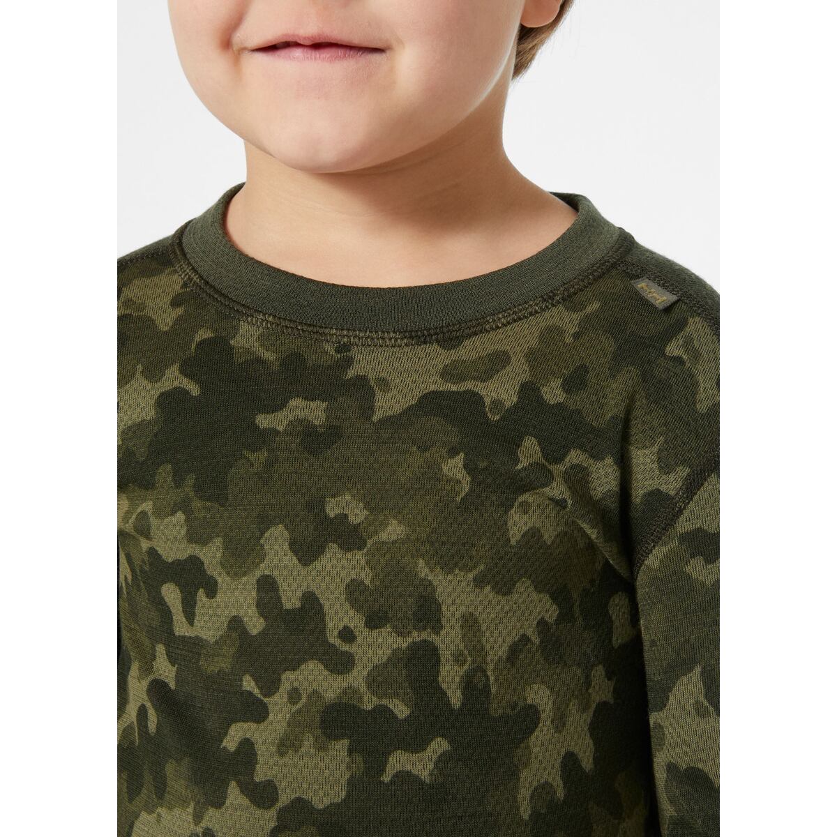 Helly Hansen Dětské termoprádlo Graphic LIFA® Merino Wool set - utility green camo
