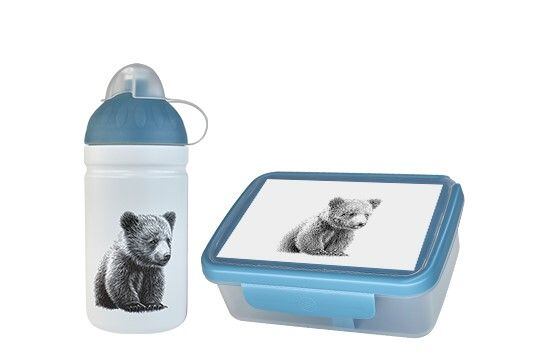ZDRAVÁ LAHEV® SET ZDRAVÁ LAHEV A ZDRAVÁ SVÁČA svačinový box a lahev 0,5l Medvěd Kuba