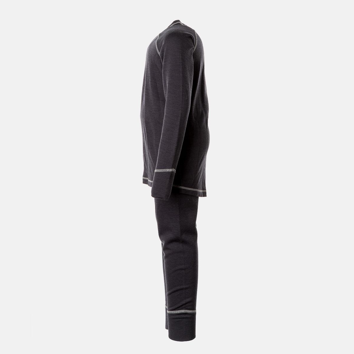 Huppa Dětské termoprádlo Ukko s merinem a bambusem dark gray