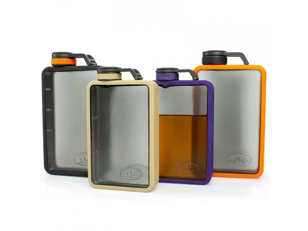 GSI outdoors Odolná průhledná placatka GSI Outdoors Boulder Flask 177 ml - sand