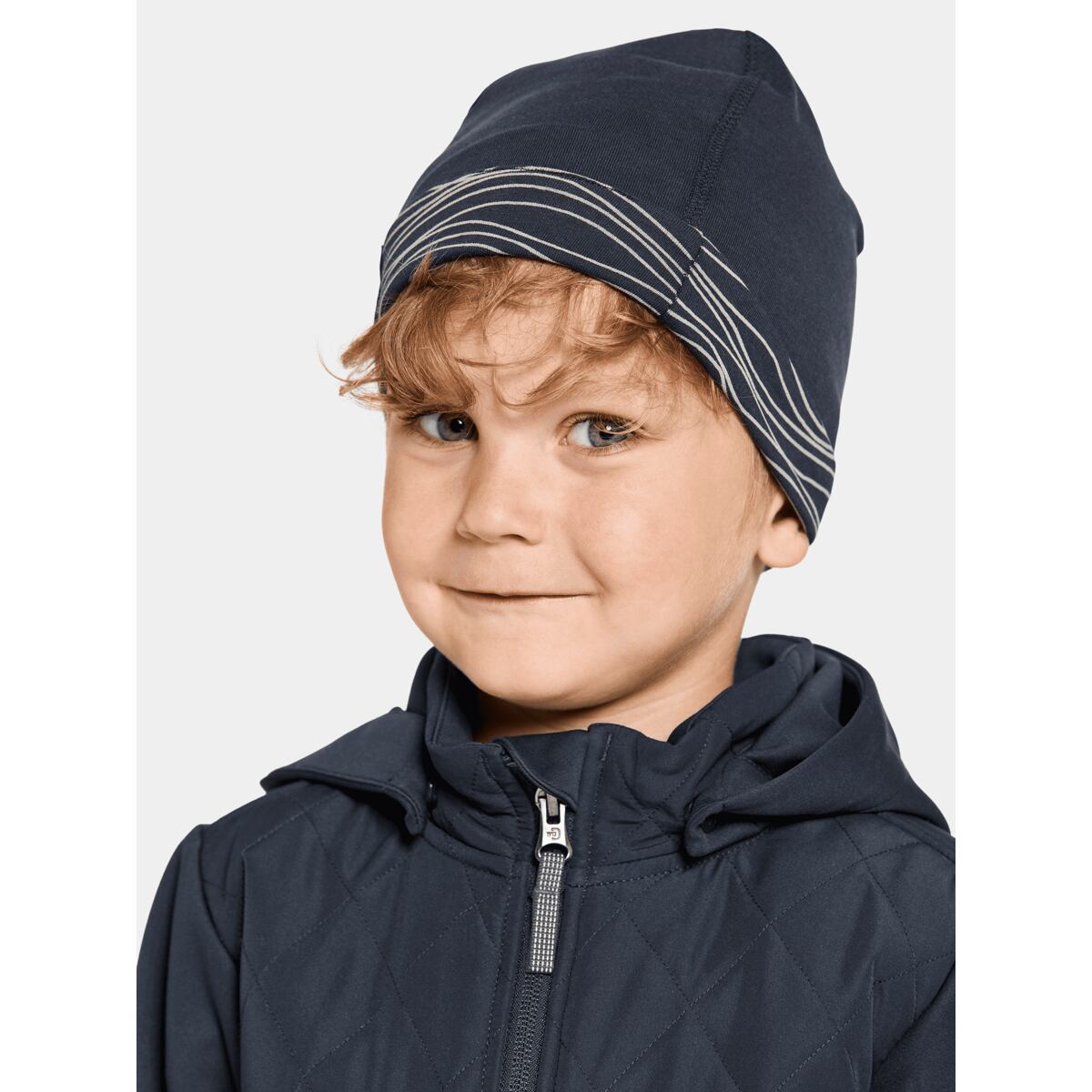 Didriksons Dětská oboustranná čepice Banjo navy