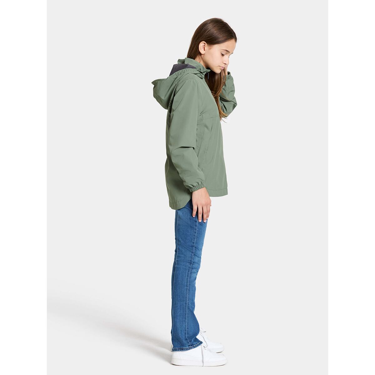 Didriksons Dětská nepromokavá bunda Meliss light moss - ROSTOUCÍ