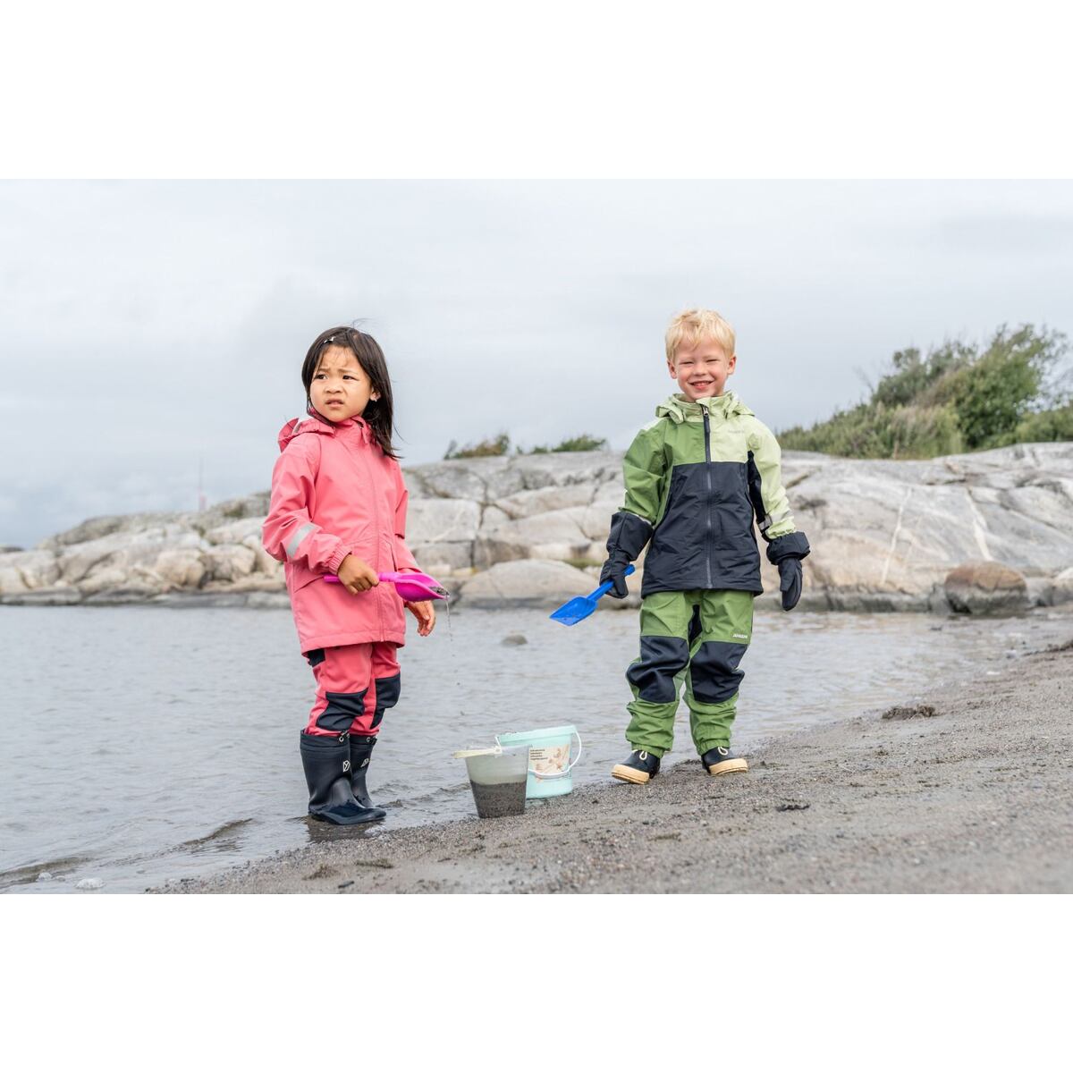 Didriksons Dětské softshellové kalhoty Lovet dusty azalea