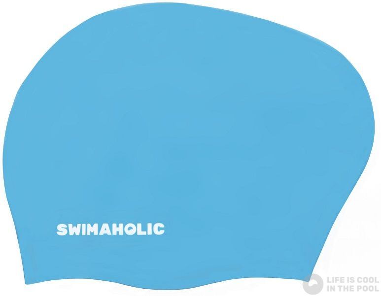 Swimaholic Dětská plavecká čepice na dlouhé vlasy Long Hair Cap Junior - světle modrá