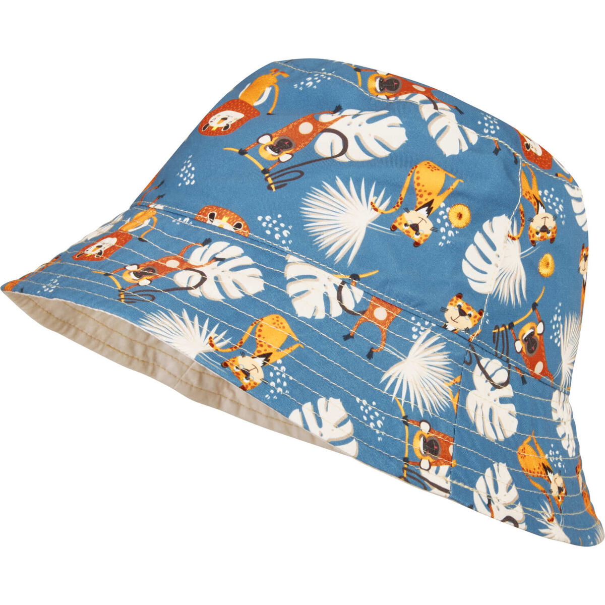 Playshoes Dětský UV klobouk Jungle petrol oboustranný