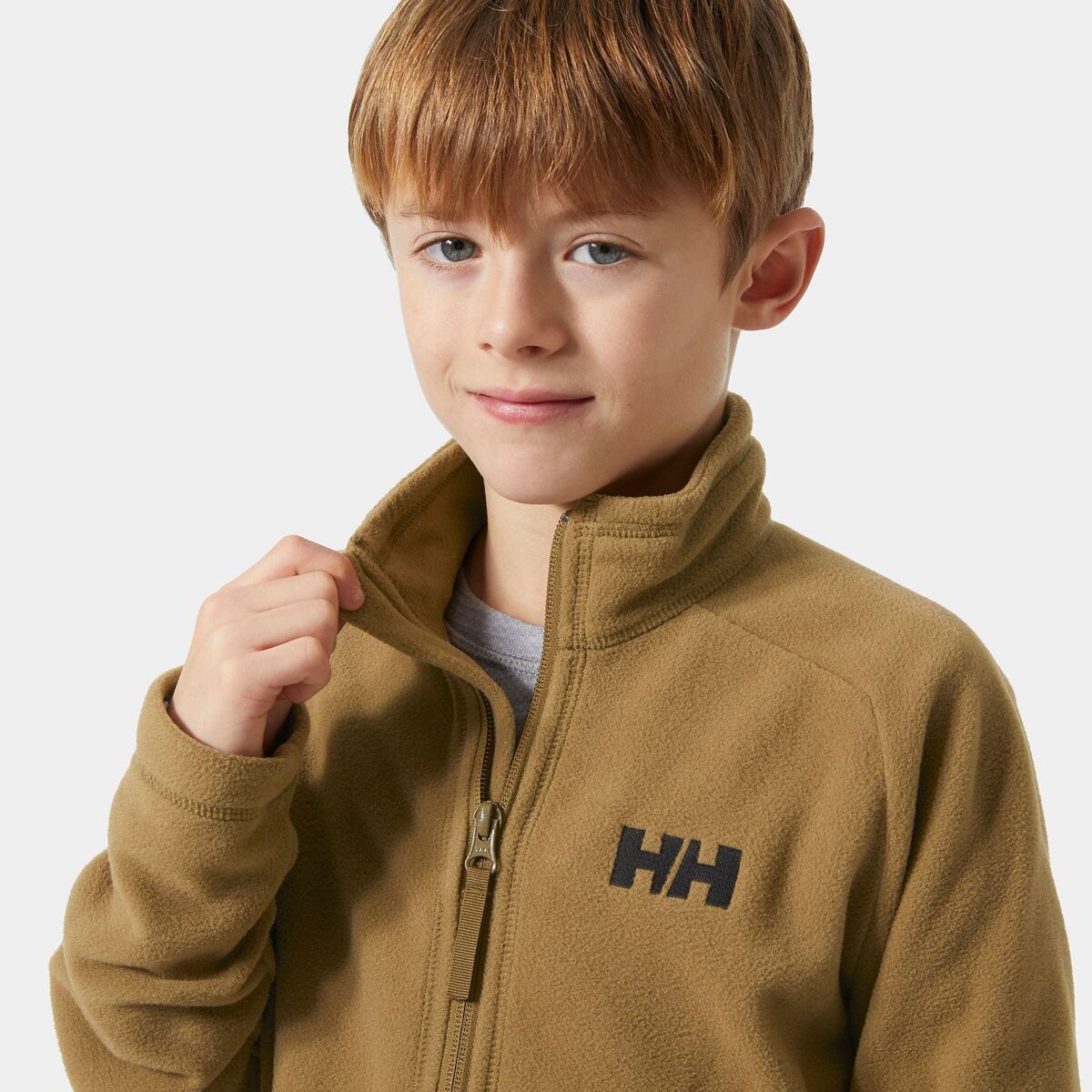 Helly Hansen Dětská fleecová mikina JR Daybreaker 2.0. jacket - sepia