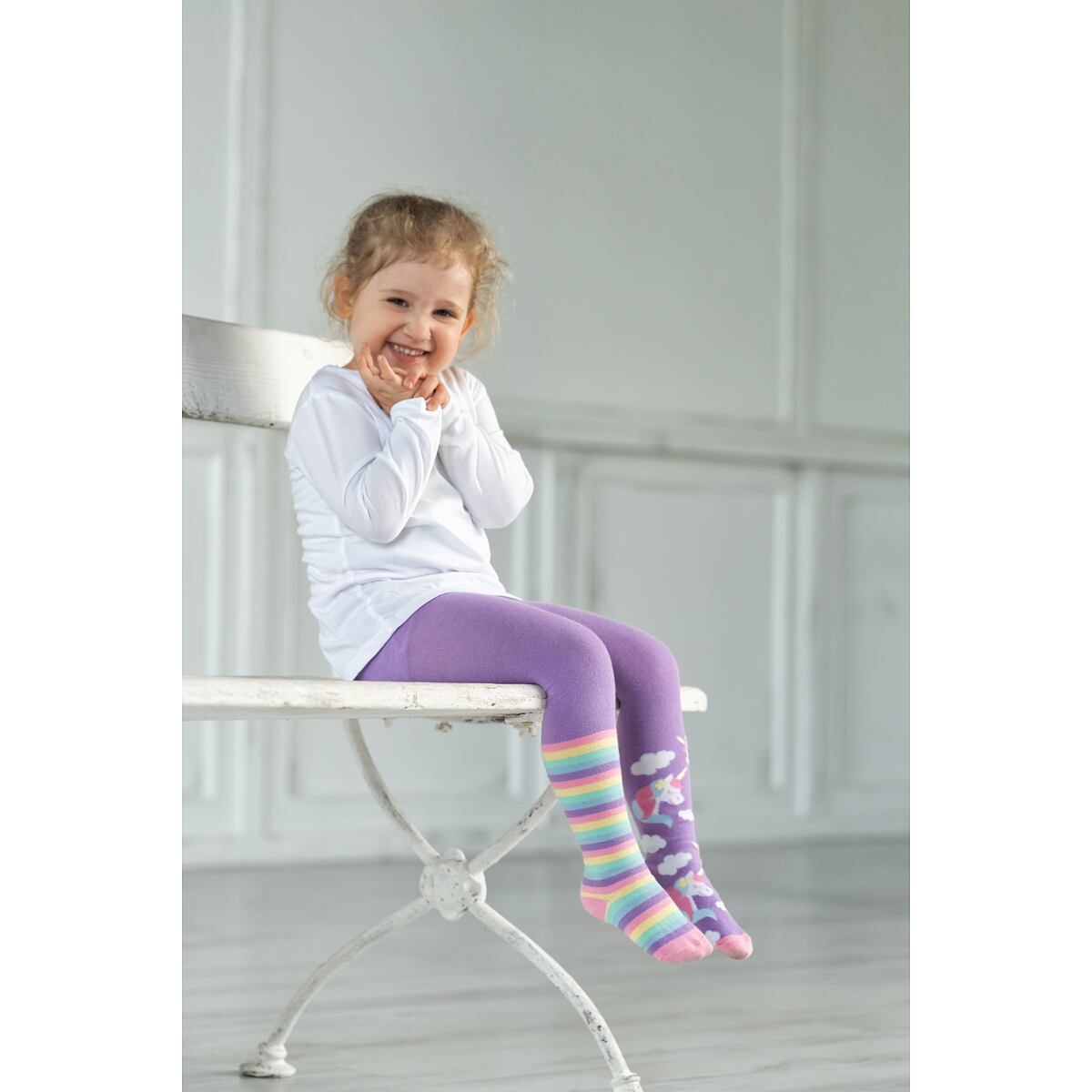 Playshoes Dětské punčocháče lilac/light-pink - double pack