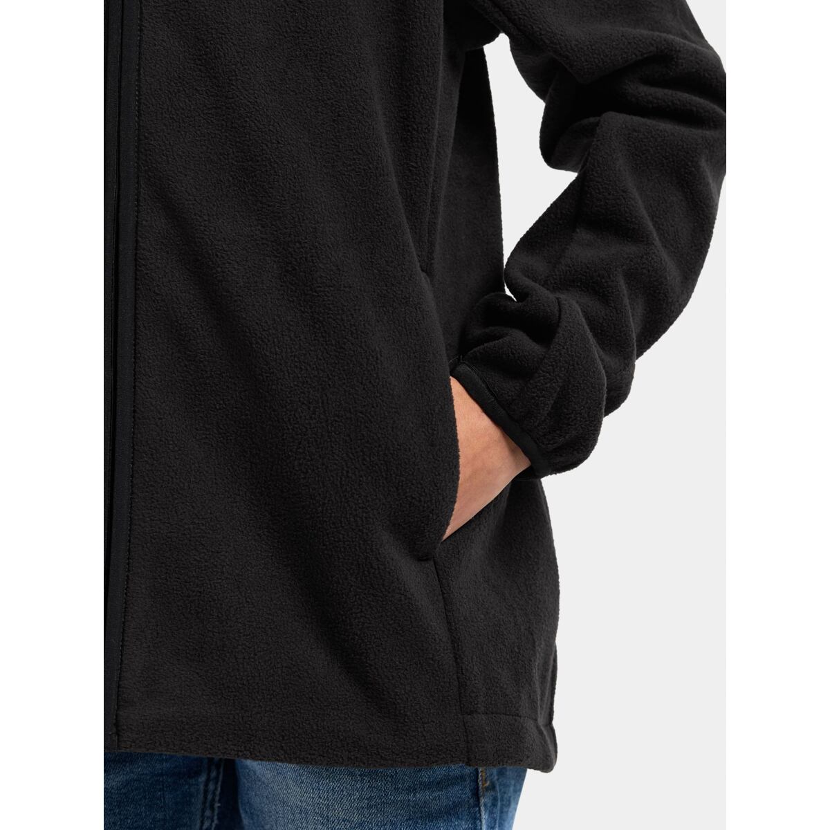 Didriksons Větruodolná dětská fleecová mikina Malakit black