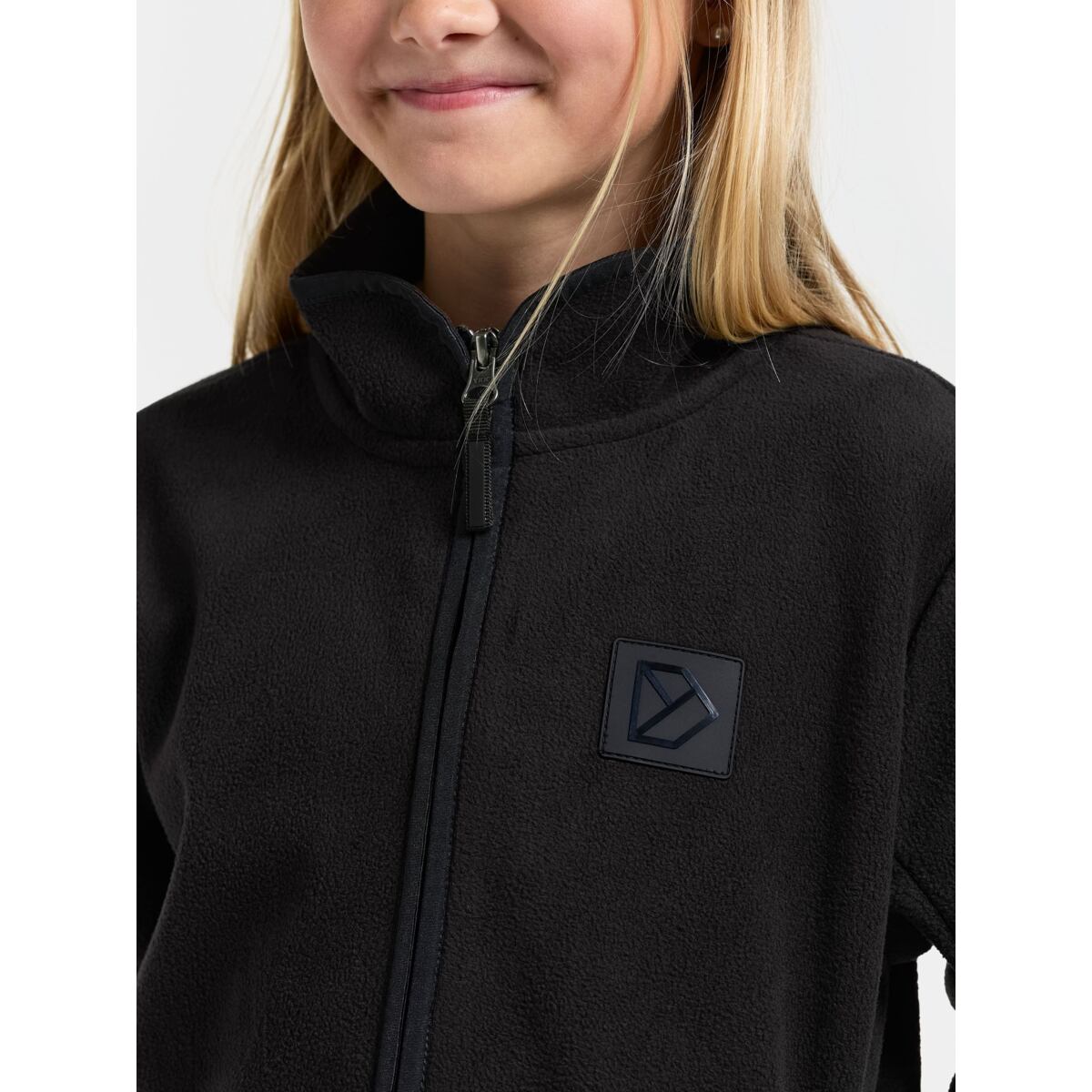 Didriksons Větruodolná dětská fleecová mikina Malakit black