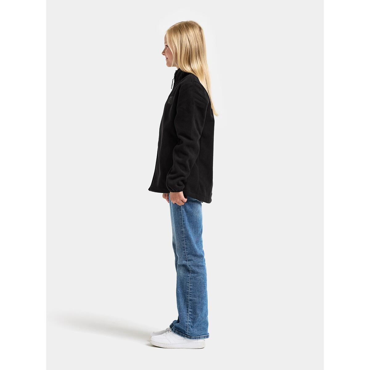 Didriksons Větruodolná dětská fleecová mikina Malakit black