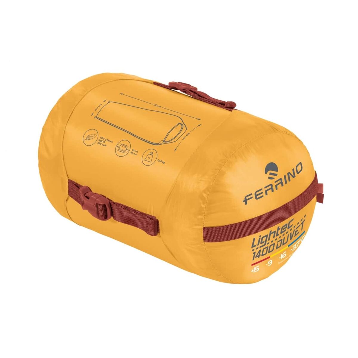 Ferrino Péřový spací pytel Lightec 1400 Duvet - žlutý