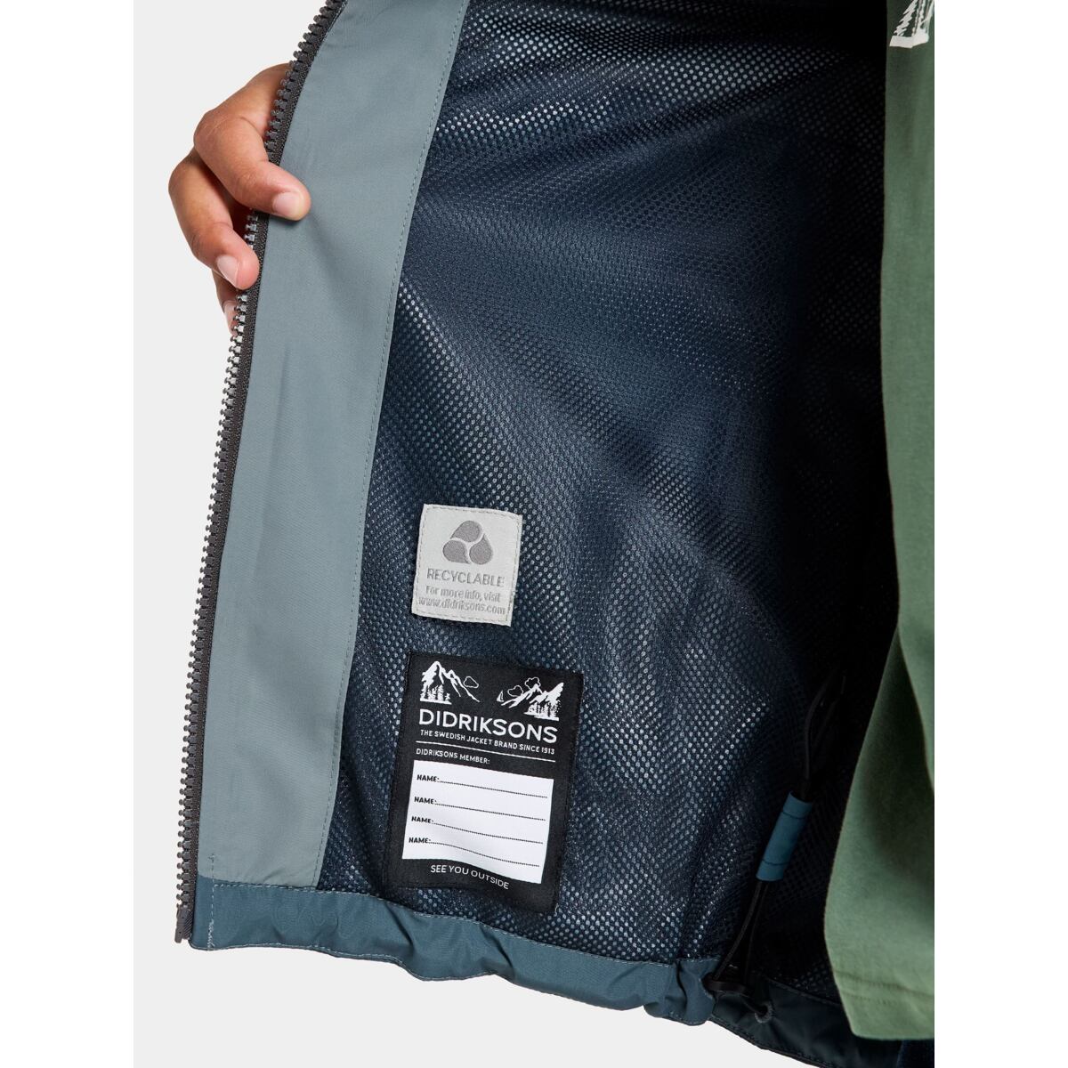 Didriksons Dětská nepromokavá bunda Piko factory blue - ROSTOUCÍ