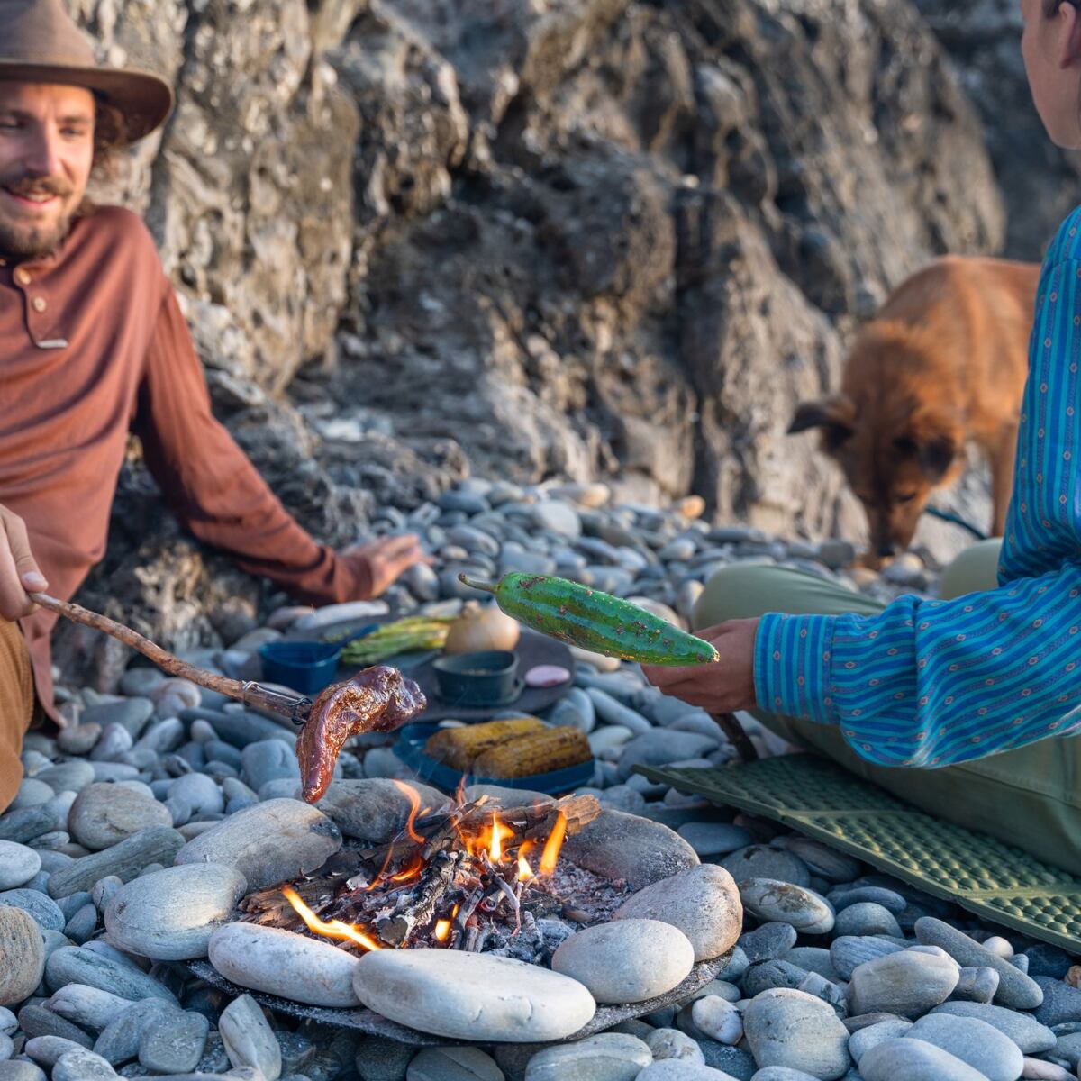 Light my fire Univerzální vidlička na opékání GrandPa´s FireFork 2-pack sandygreen/dustypink 2 kusy