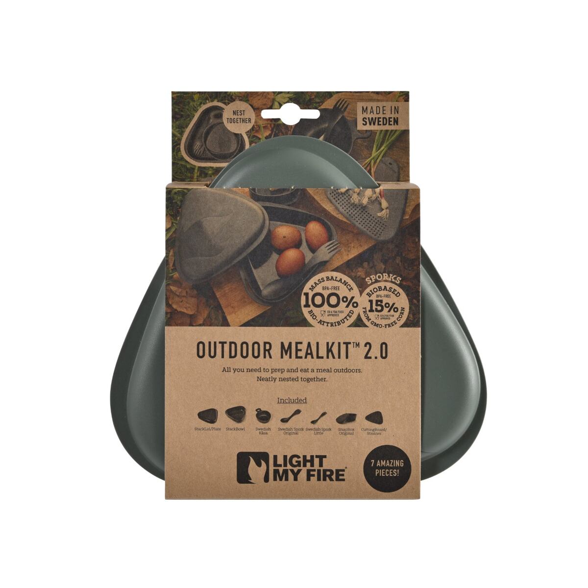 Light my fire Cestovní sada nádobí Outdoor MealKit 2.0 sagegreen