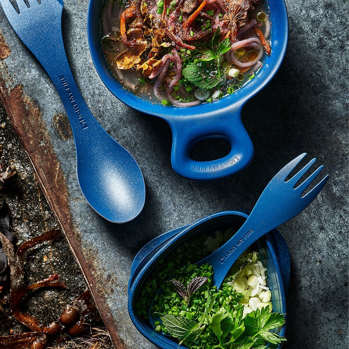 Light my fire Cestovní příbor Swedish Spork original 2-pack mustyyellow/hazyblue