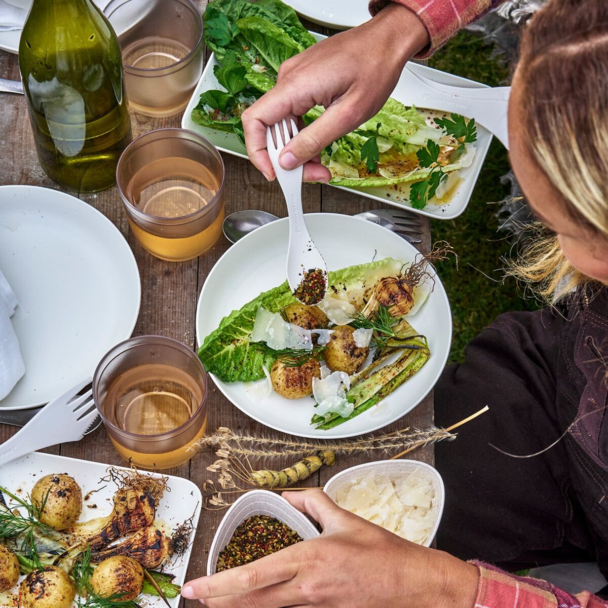 Light my fire Dětský cestovní příbor Swedish Spork little 2-pack sandygreen/dustypink