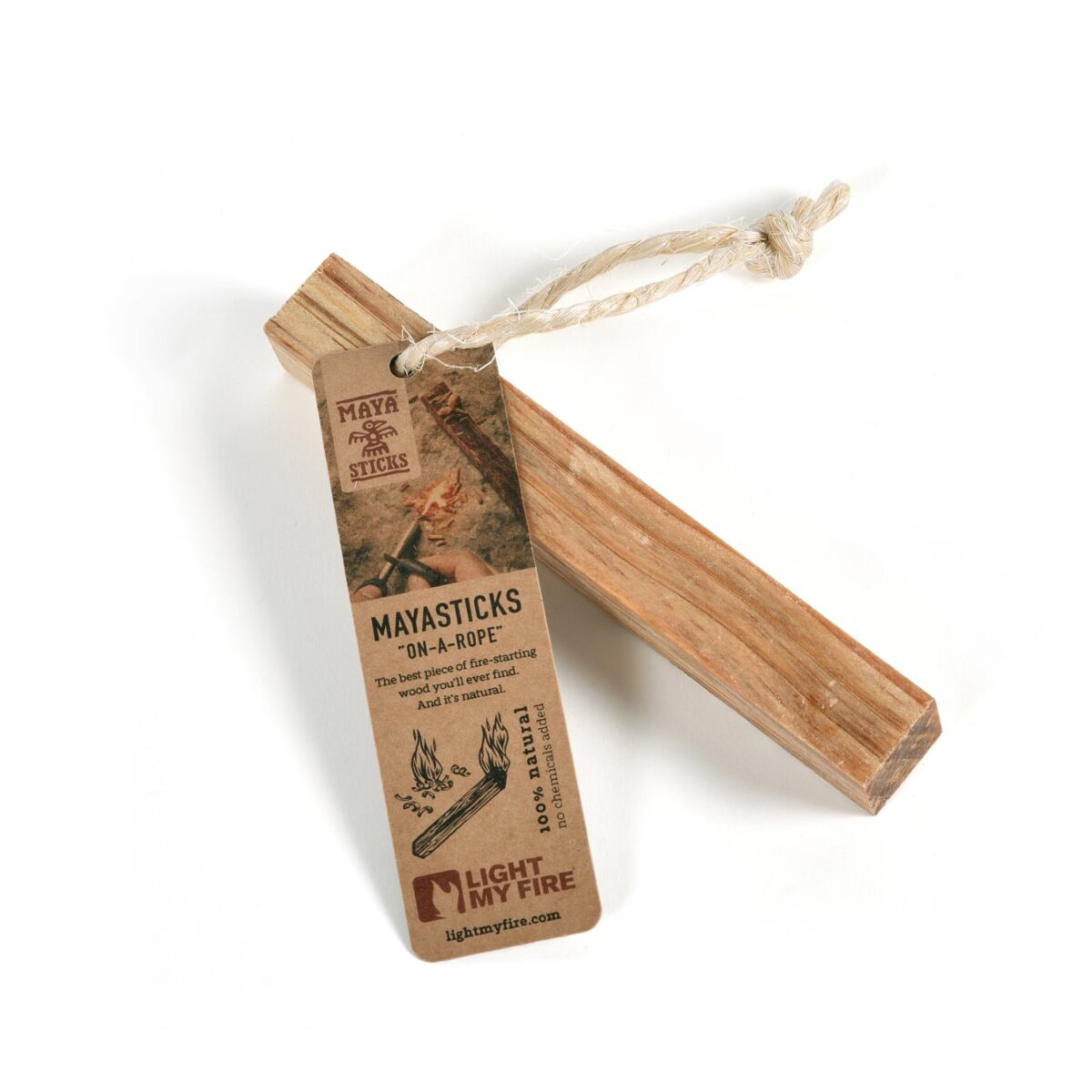 Light my fire Přírodní podpalovač z pryskyřičného dřeva MayaSticks on-a-rope