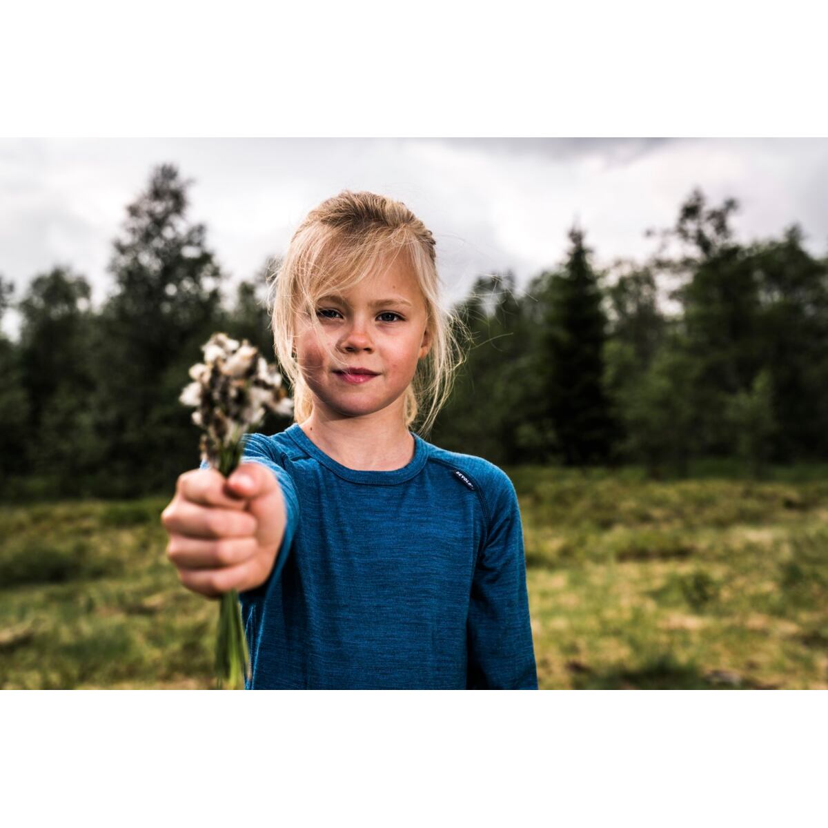 Devold Dětské funkční tričko s merinem Duo active Jr flame s dlouhým rukávem