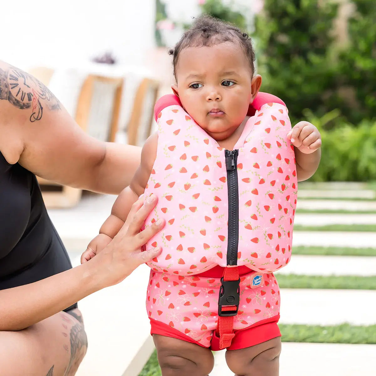 Splash About Dětská plovací vesta Early Years Swim Vest Strawberry Field