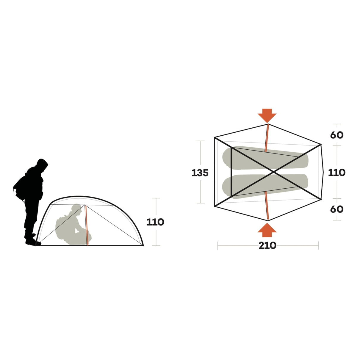 Ferrino Ultralehký stan Nemesi 2 Pro green pro 2 osoby
