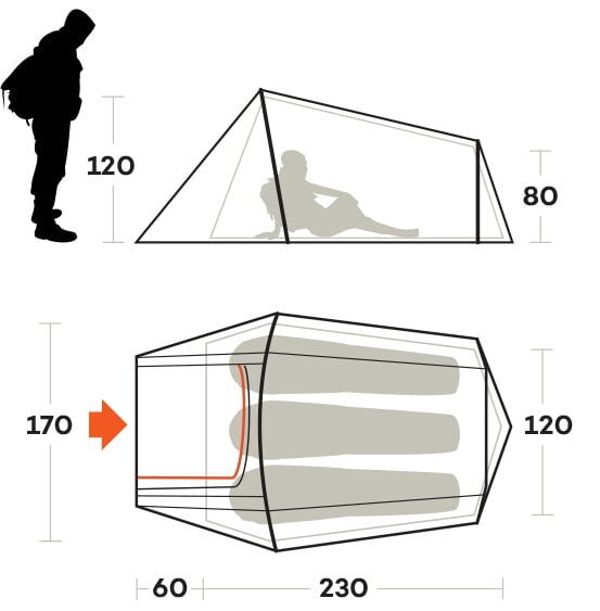 Ferrino Ultralehký stan Sling 3 pro 3 osoby green