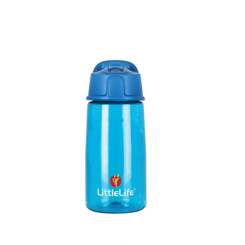 LittleLife Dětská lahev s brčkem Flip-Top Bottle 550 ml Modrá