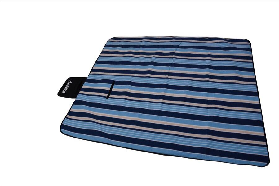 Yate Pikniková deka fleece s Alu fólií modrý proužek