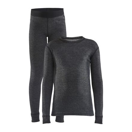 Craft Dětské termoprádlo Core Wool Merino JR grey melange