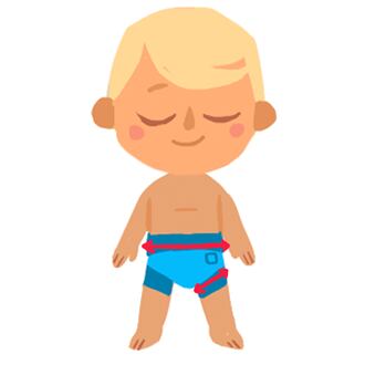 Splash About Dětské plenkové plavky Happy Nappy almond blossom