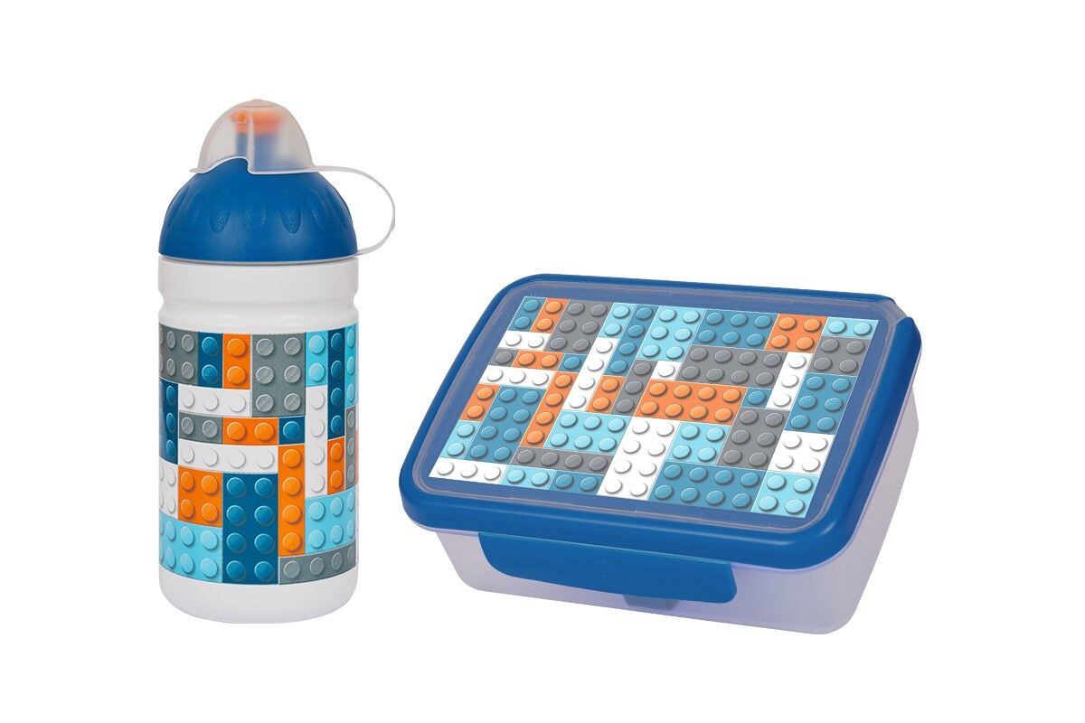 ZDRAVÁ LAHEV® SET ZDRAVÁ LAHEV A ZDRAVÁ SVÁČA svačinový box a lahev 0,5l Kostičky
