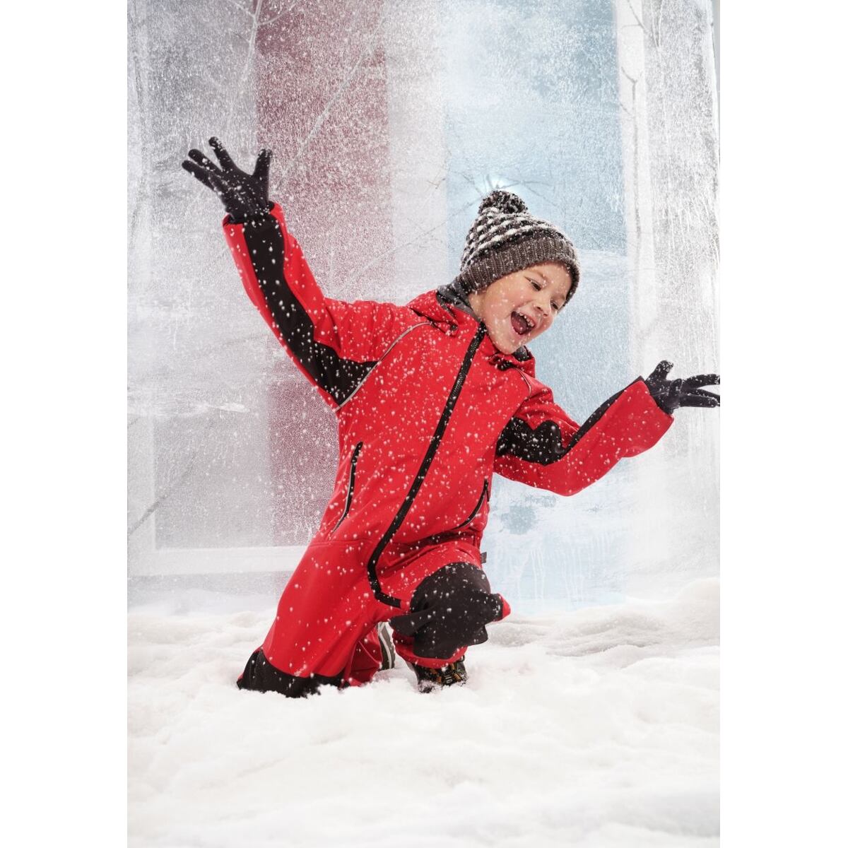 Huppa Dětská softshellová kombinéza Adal 1  fuchsia/ burgundy REFLEX