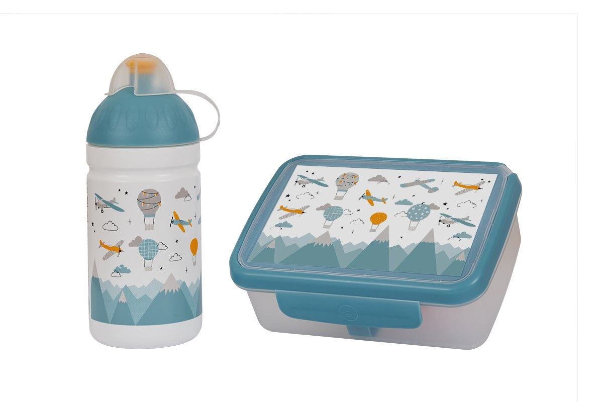 ZDRAVÁ LAHEV® SET ZDRAVÁ LAHEV A ZDRAVÁ SVÁČA svačinový box a lahev 0,5l V oblacích