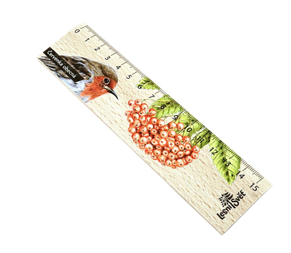 Lesní svět Dřevěné pravítko 15 cm