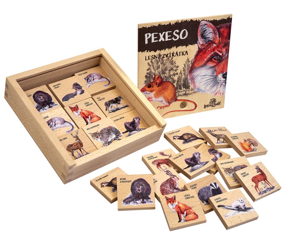 Lesní svět Dřevěné pexeso Klasické - varianty