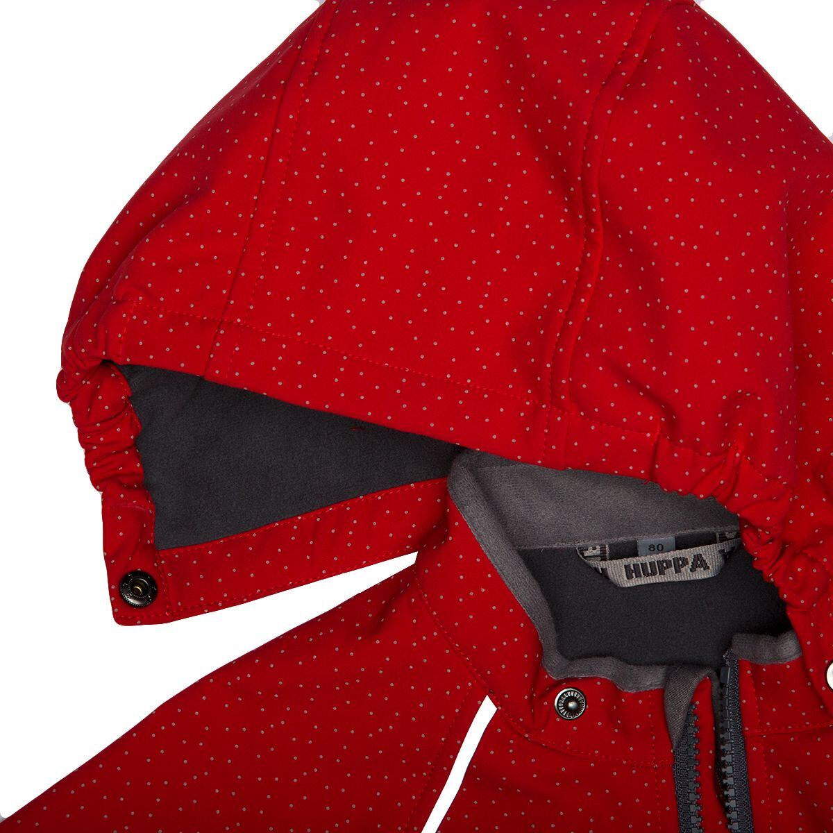 Huppa Dětská softshellová kombinéza Adal red/dark gray