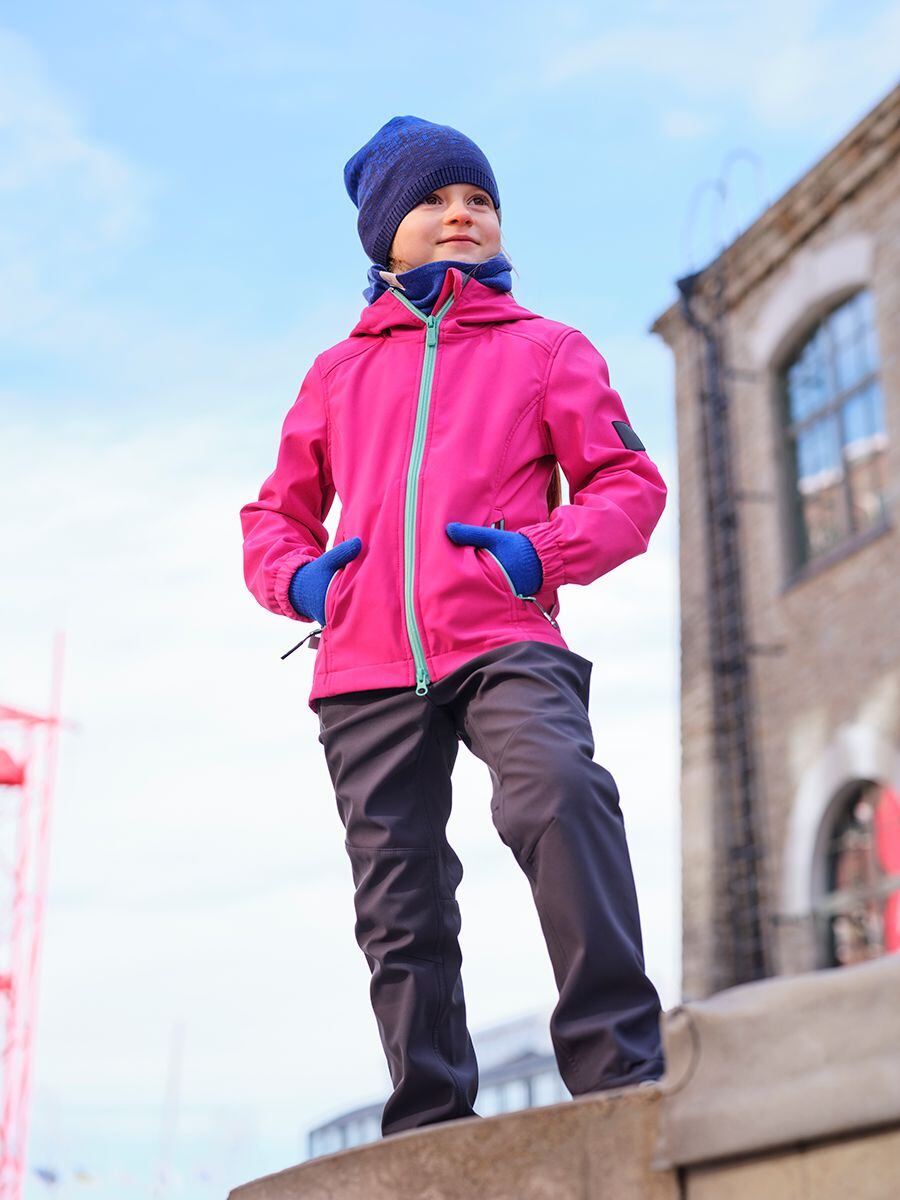 Huppa Dětská softshellová bunda Nera fuchsia REFLEX