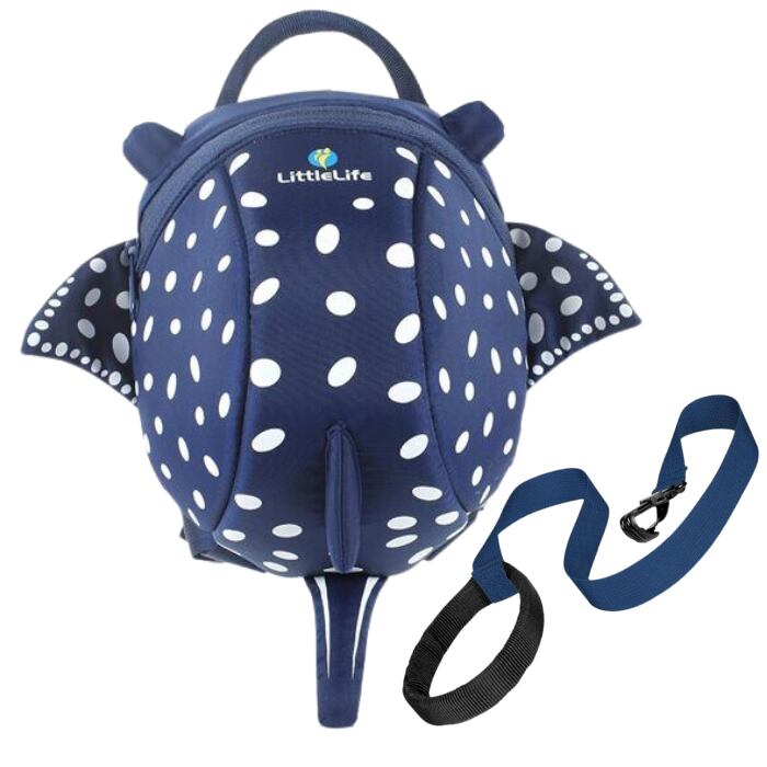 LittleLife Dětský batoh s bezpečnostním vodítkem Recycled stingray 2 l
